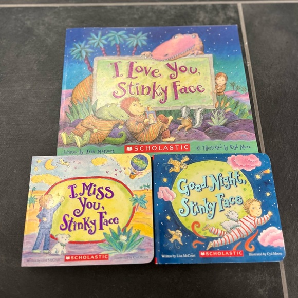 Set of 3 Stinky Face Books by Lisa McCourt - Picture 1 of 8